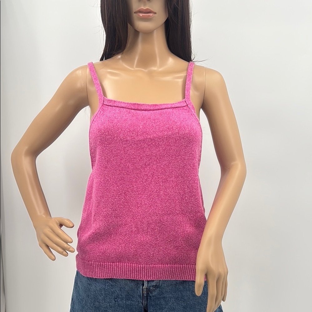 Anthropologie Coquette Girl Knit Criss Cross Open Back Camisole Sweater Tank